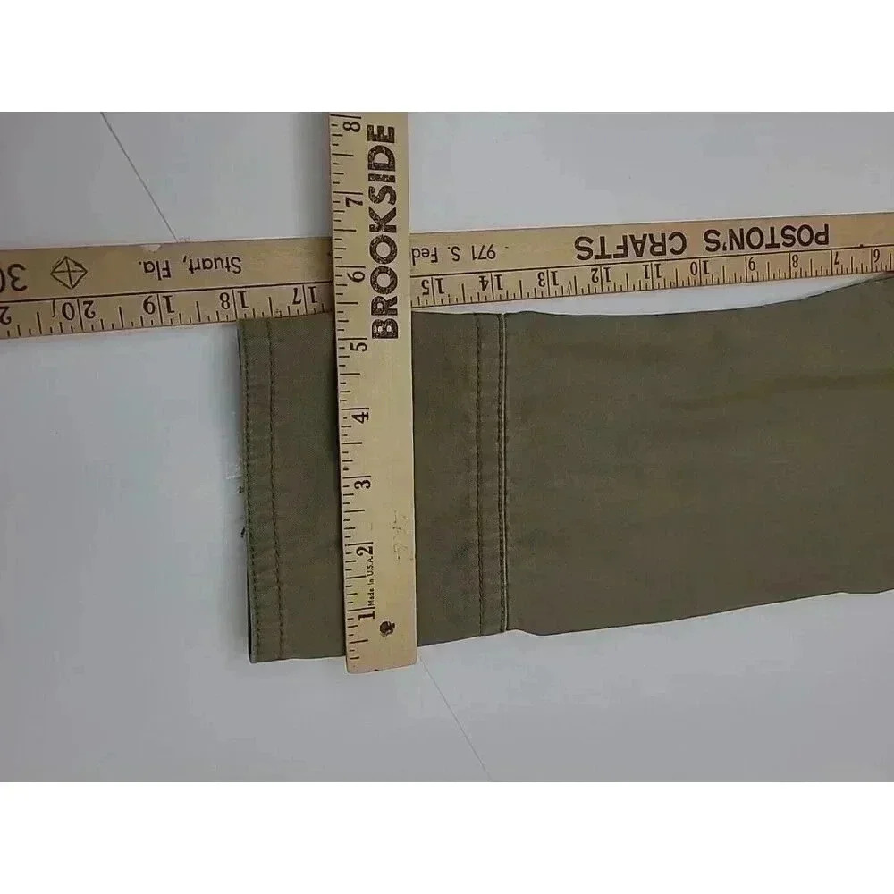 Anthropologie Faux Fur-Trimmed Field Parka Olive Green Jacket Women’s Large - Picture 5 of 8